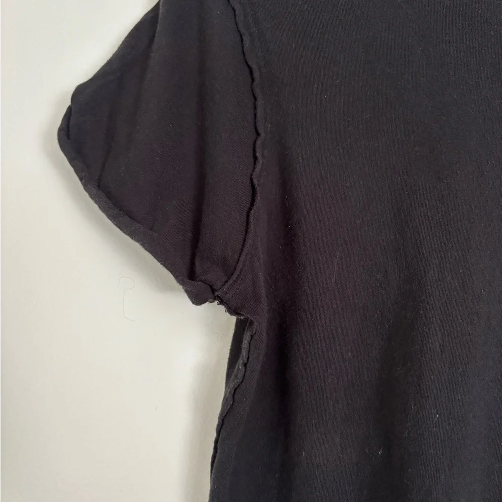 Free People We The Free Black Boxy Crop T-Shirt